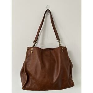 American Leather Co. Lenox Triple Entry Leather Satchel Bag Shoulder Womens